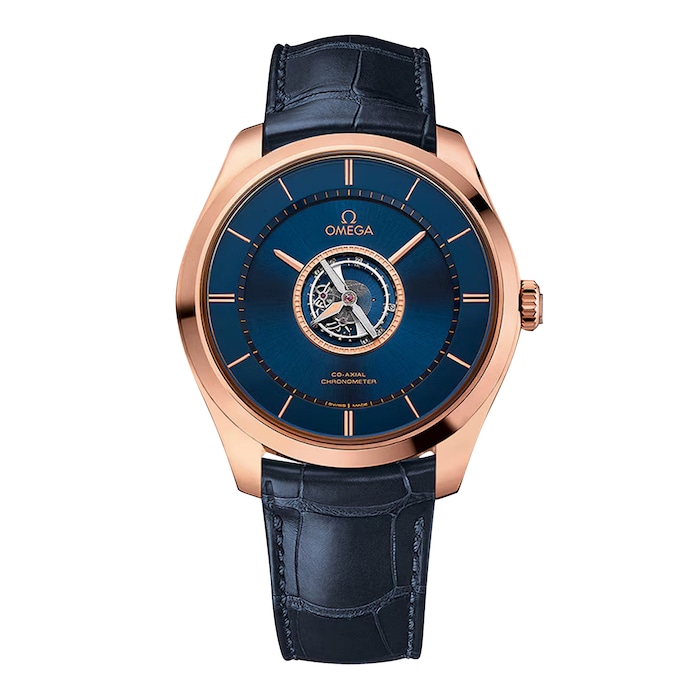 Omega De Ville Tourbillon 44mm Mens Watch Blue
