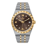 Tudor Royal S&G 34mm Steel Case Diamond-Set Chocolate Dial